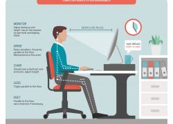 Correct sitting posture at desk